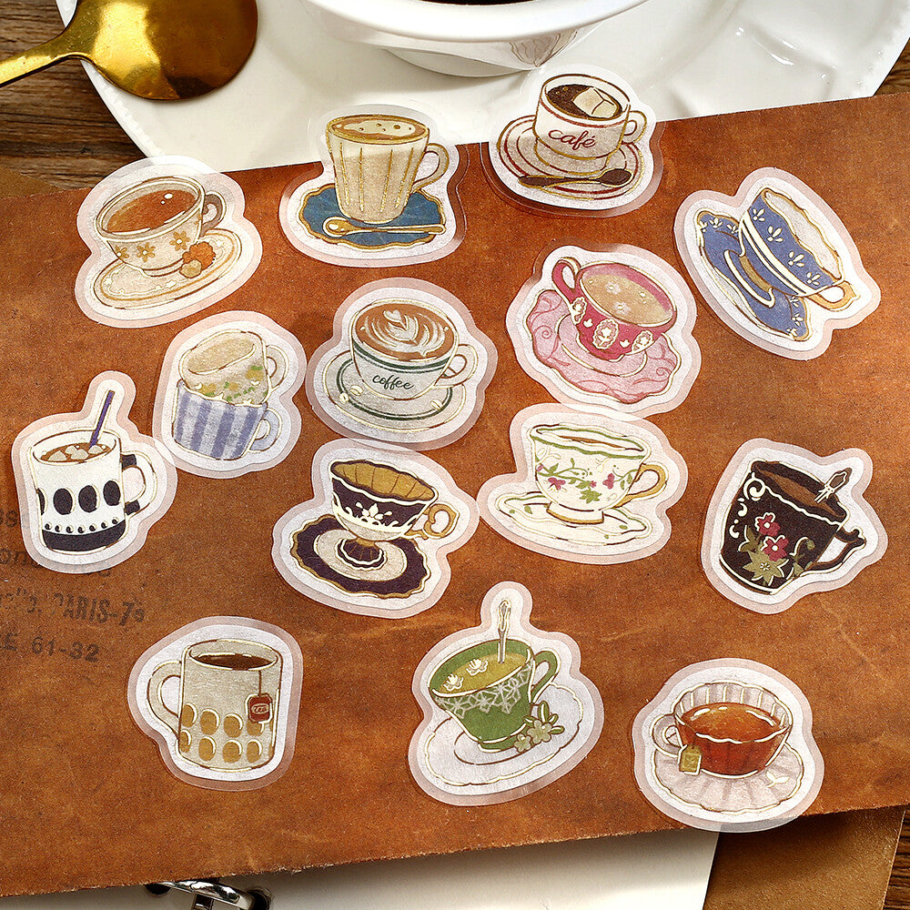 BGM Foil-stamped Flake Stickers "IPPAI" Lots of Cups