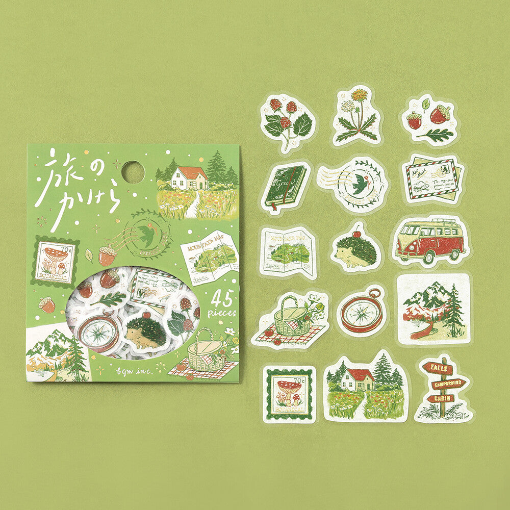 BGM Foil-stamped Flake Stickers "Fragments of a Journey" - To the Forest | Papermind Shop