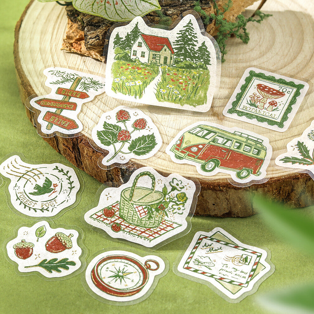 BGM Foil-stamped Flake Stickers "Fragments of a Journey" - To the Forest | Papermind Shop