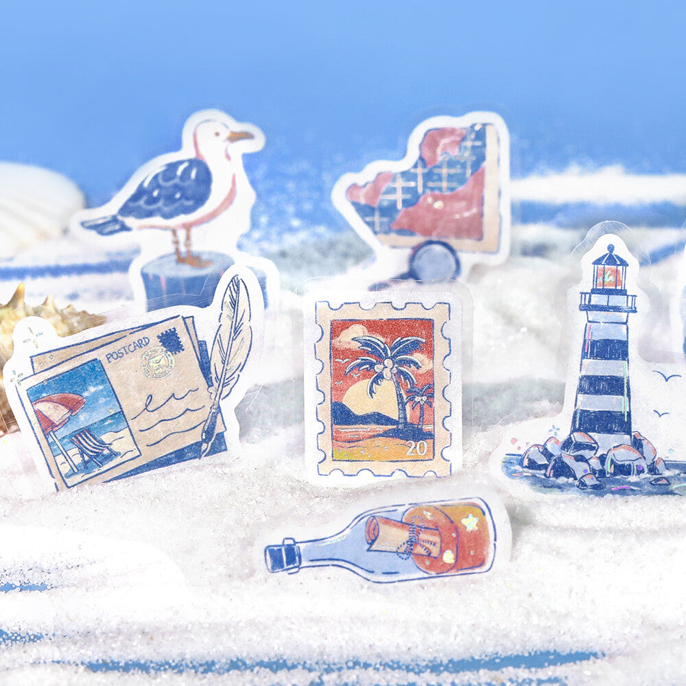 BGM Foil-stamped Flake Stickers "Fragments of a Journey" - To the Sea | Papermind Shop