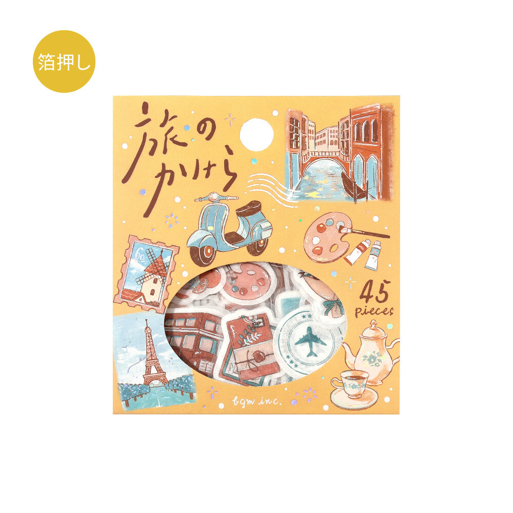 BGM Foil-stamped Flake Stickers "Fragments of a Journey" - To the World | Papermind Shop