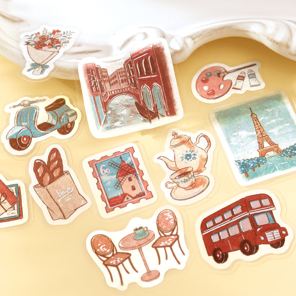 BGM Foil-stamped Flake Stickers "Fragments of a Journey" - To the World | Papermind Shop