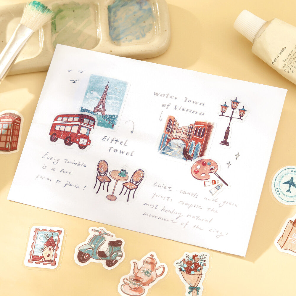 BGM Foil-stamped Flake Stickers "Fragments of a Journey" - To the World