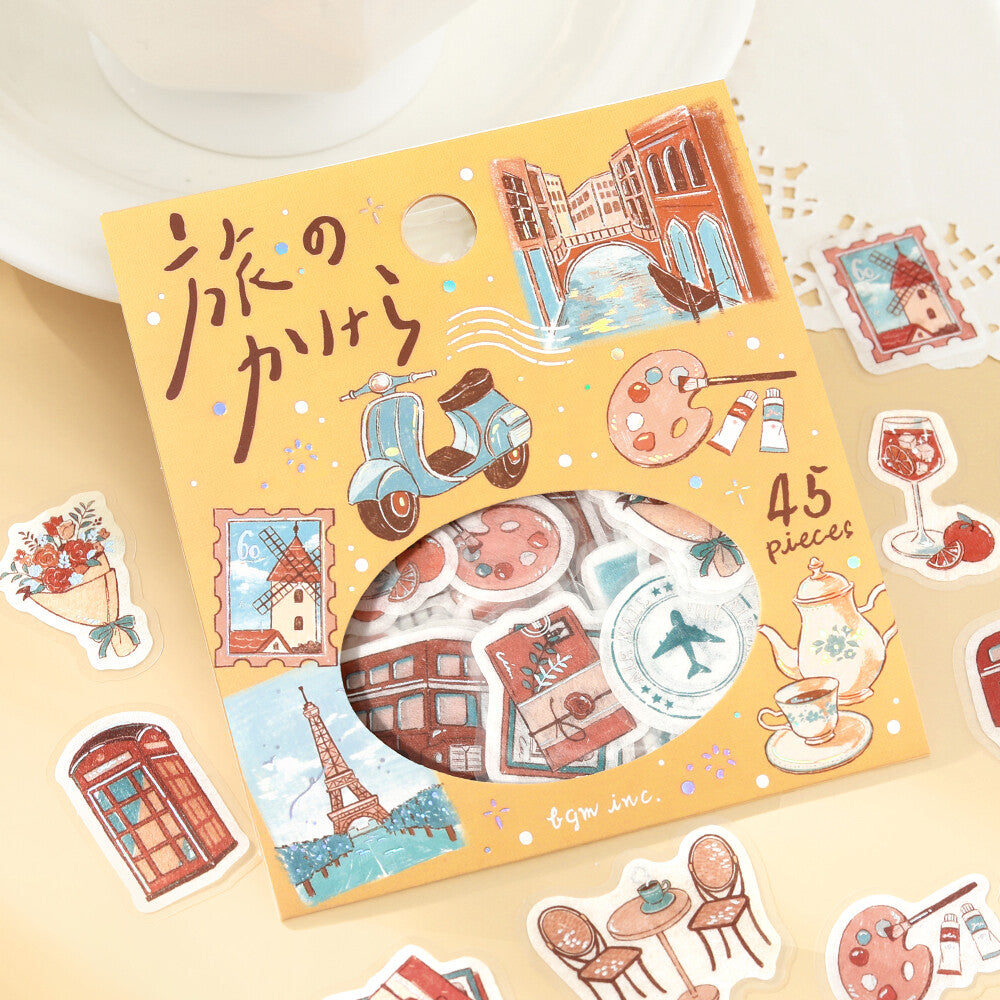 BGM Foil-stamped Flake Stickers "Fragments of a Journey" - To the World