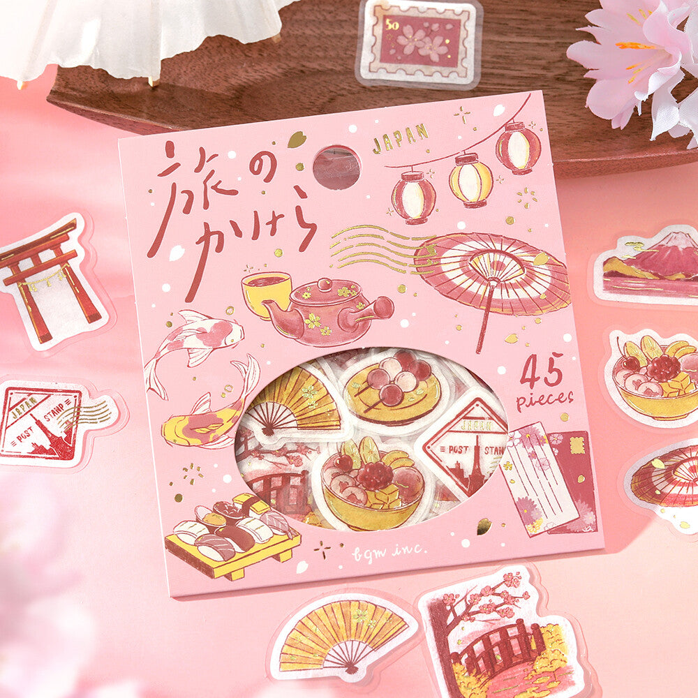 BGM Foil-stamped Flake Stickers "Fragments of a Journey" - To Japan