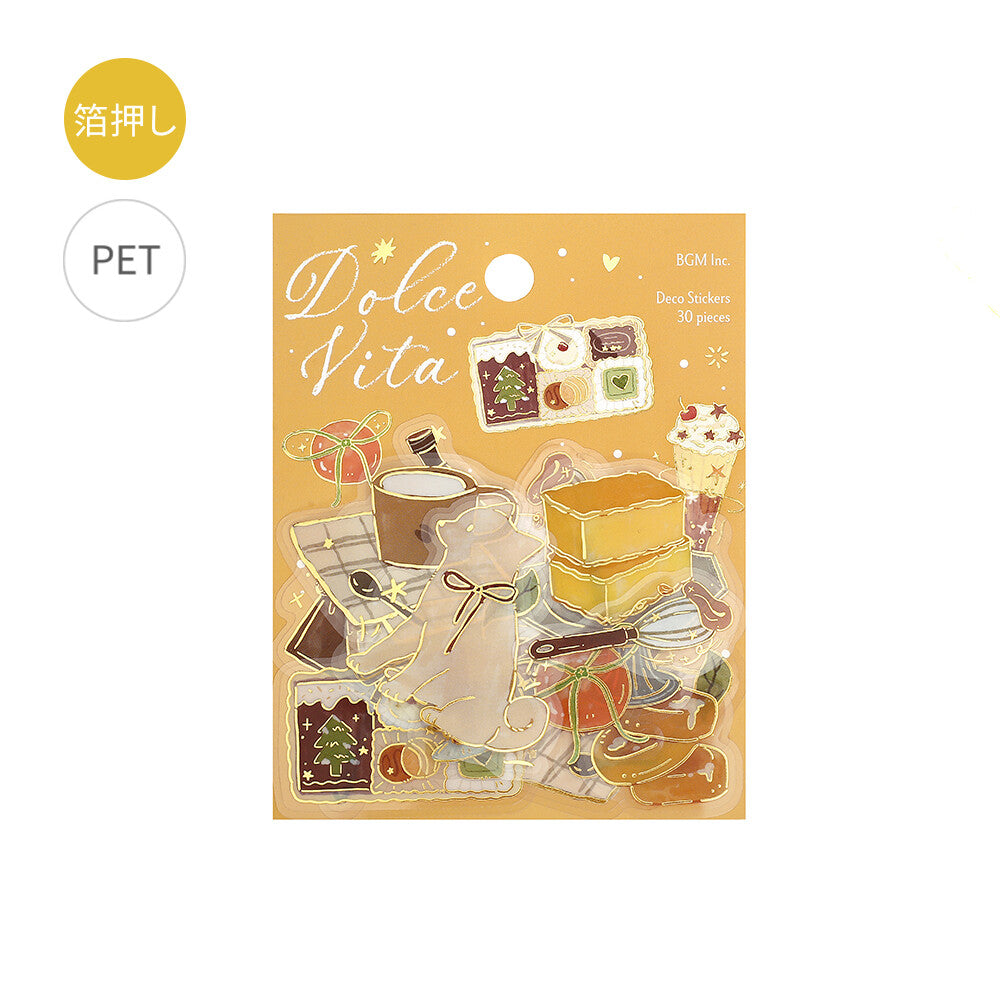 BGM Flake Stickers - Clear Dolce Vita Sweet Recipe | Papermind Shop