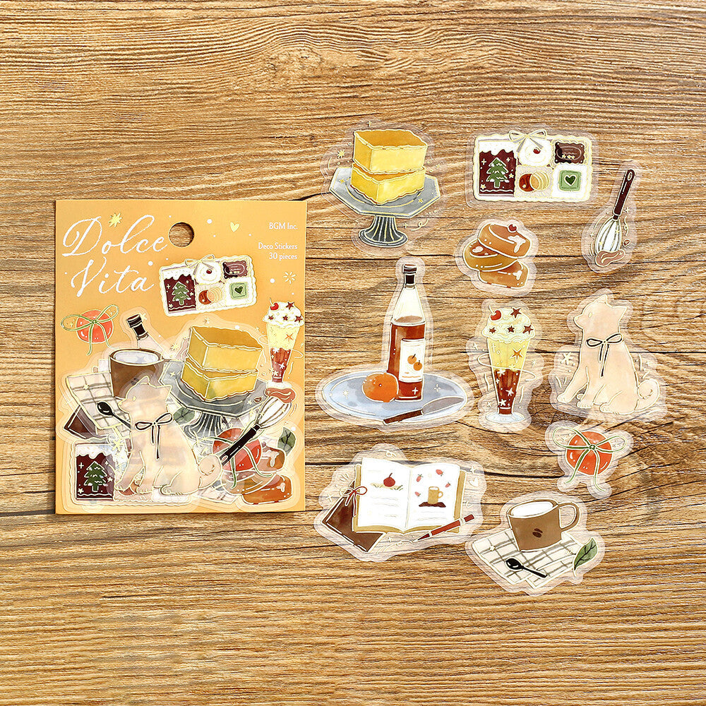 BGM Flake Stickers - Clear Dolce Vita Sweet Recipe | Papermind Shop