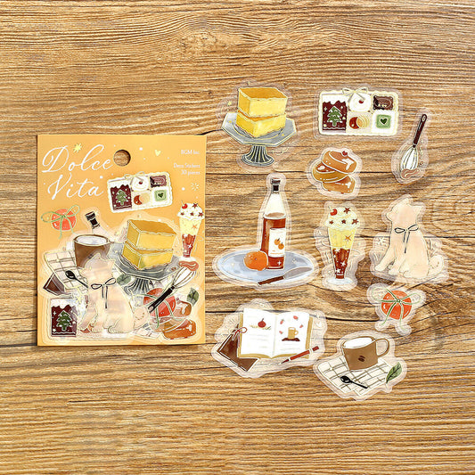 BGM Flake Stickers - Clear Dolce Vita Sweet Recipe | Papermind Shop