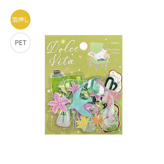 BGM Flake Stickers - Clear Dolce Vita Letter of Happiness | Papermind Shop