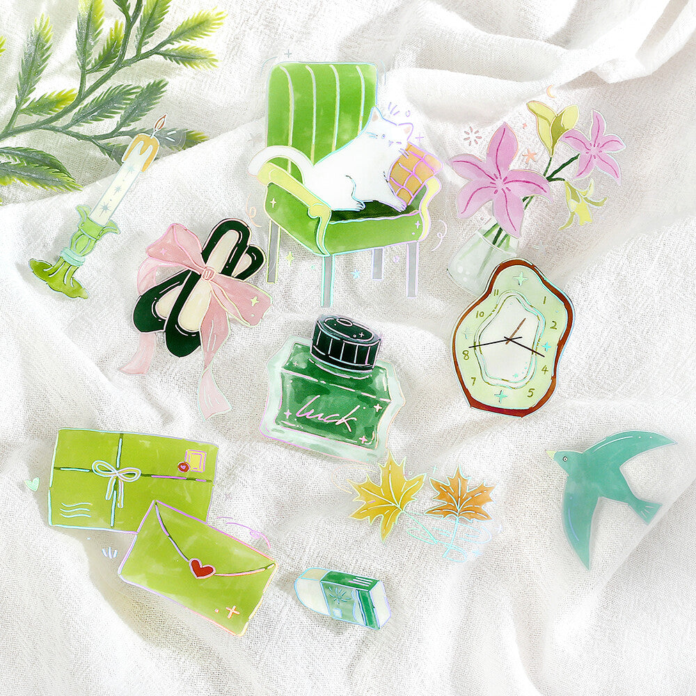 BGM Flake Stickers - Clear Dolce Vita Letter of Happiness | Papermind Shop
