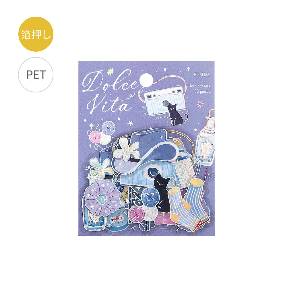 BGM Flake Stickers - Clear Dolce Vita Daily Life | Papermind Shop