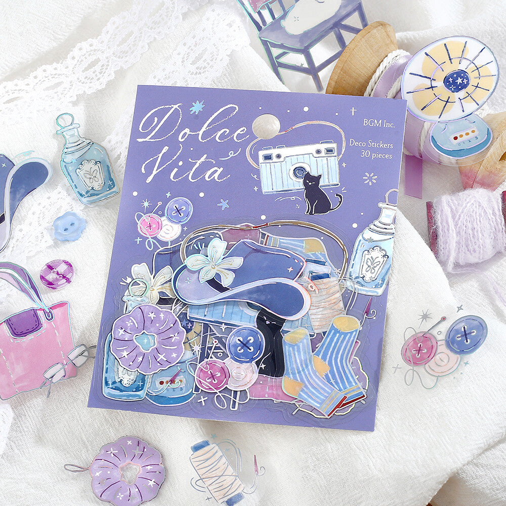 BGM Flake Stickers - Clear Dolce Vita Daily Life