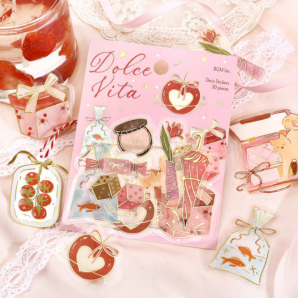 BGM Flake Stickers - Clear Dolce Vita Gift Giving Day