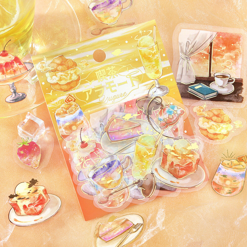 BGM Clear Stickers Foil Stamped "Cafe a la Mode - Sky" - Dusk