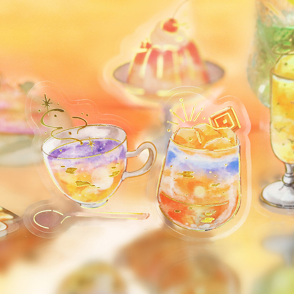 BGM Clear Stickers Foil Stamped "Cafe a la Mode - Sky" - Dusk