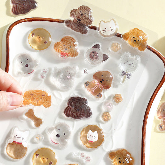 BGM Sticker Sheet - Sparkling 3D Sticker Butter Cookies | Papermind Shop