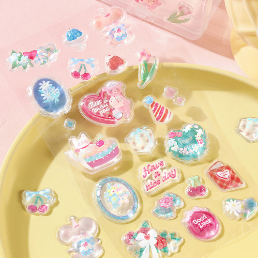 BGM Sticker Sheet - Sparkling 3D Sticker Merci | Papermind Shop