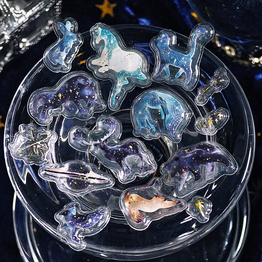 BGM Sticker Sheet - Sparkling 3D Sticker Stardust Magical Animals | Papermind Shop