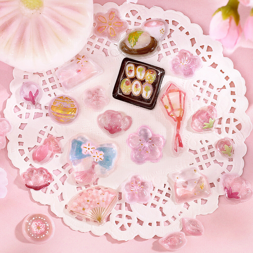 BGM Sticker Sheet - Sparkling 3D Sticker Sakura Season | Papermind Shop