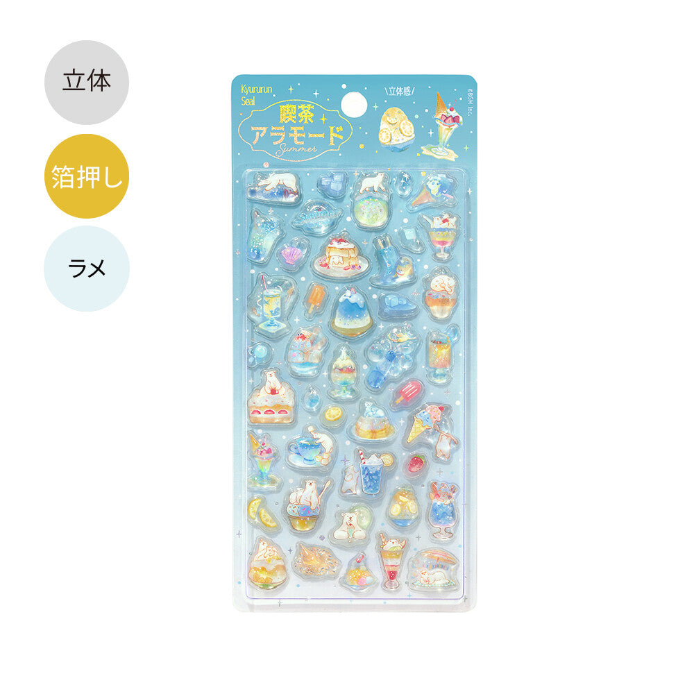 BGM Sticker Sheet Sparkling 3D Sticker Cafe Mode