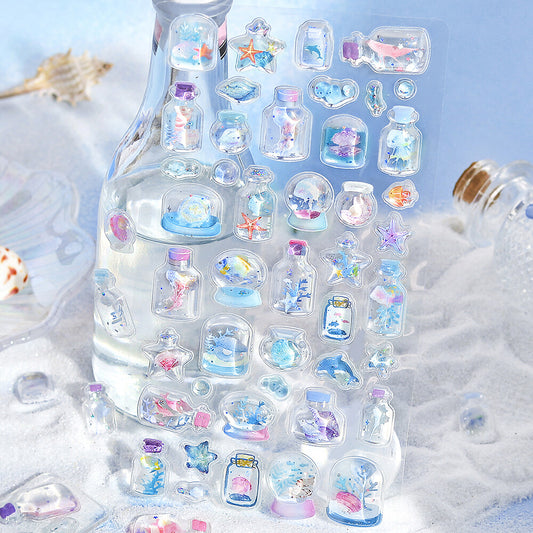 BGM Sticker Sheet Sparkling 3D Sticker From the Sea