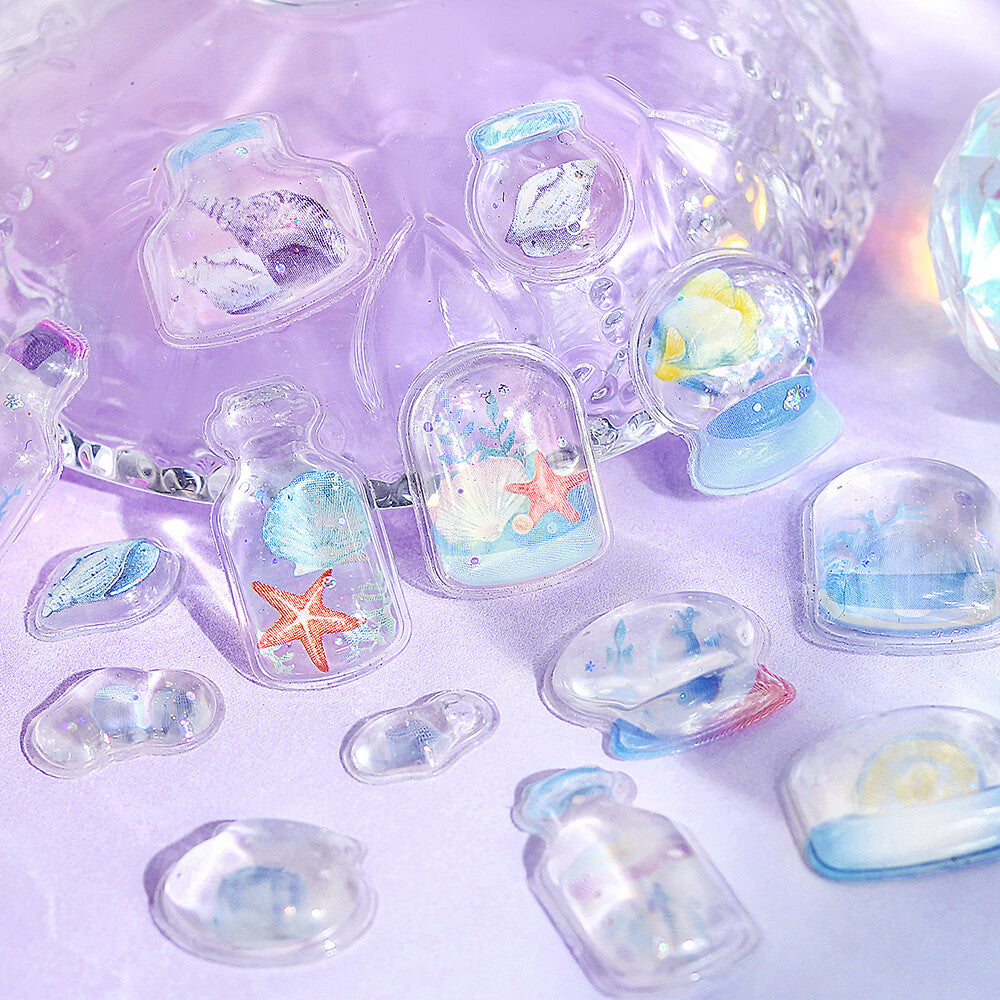 BGM Sticker Sheet Sparkling 3D Sticker From the Sea