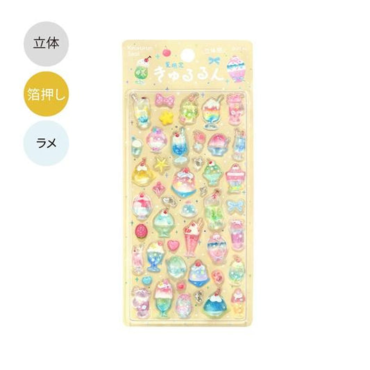BGM Sticker Sheet Sparkling 3D Sticker Summer Sweets
