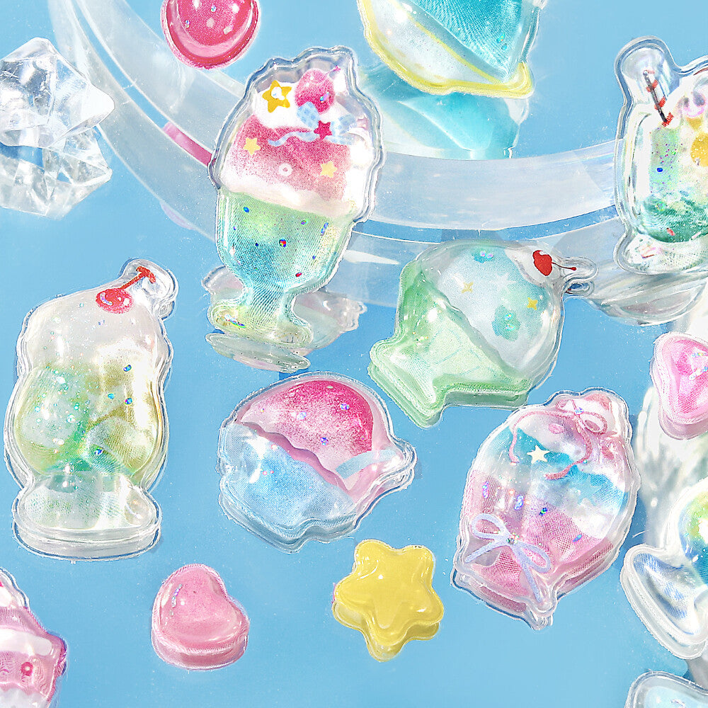 BGM Sticker Sheet Sparkling 3D Sticker Summer Sweets