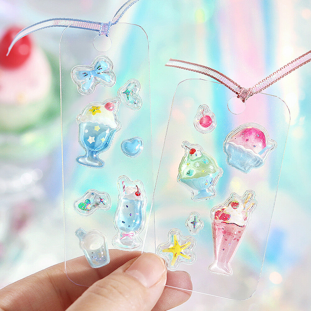 BGM Sticker Sheet Sparkling 3D Sticker Summer Sweets