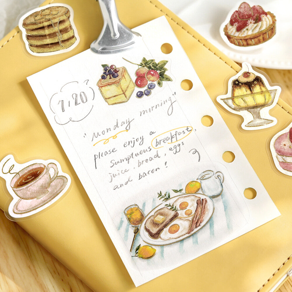BGM Foil-stamped Flake Stickers Cafe A La Mode - A Sweet Break