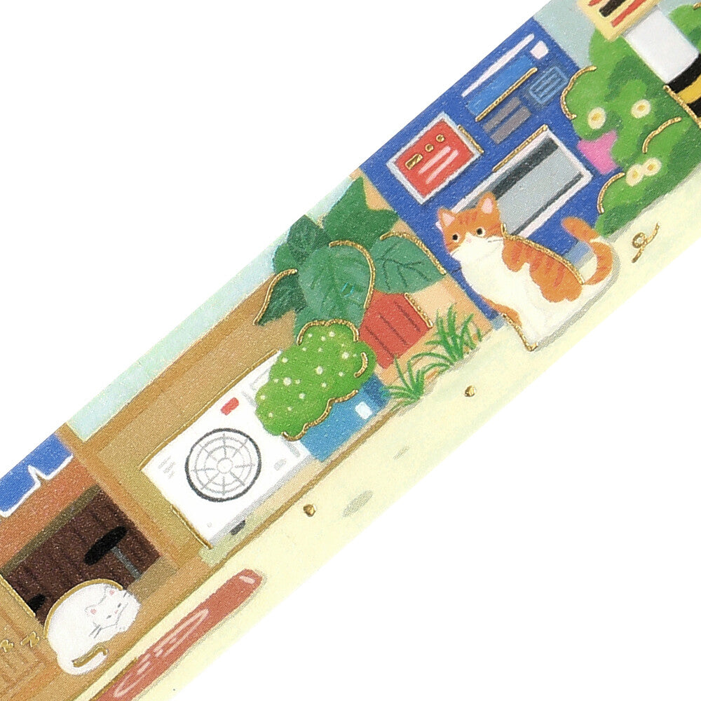 BGM 20mm Washi Masking Tape – The Cat's Journey: Afternoon in the Back Alley 