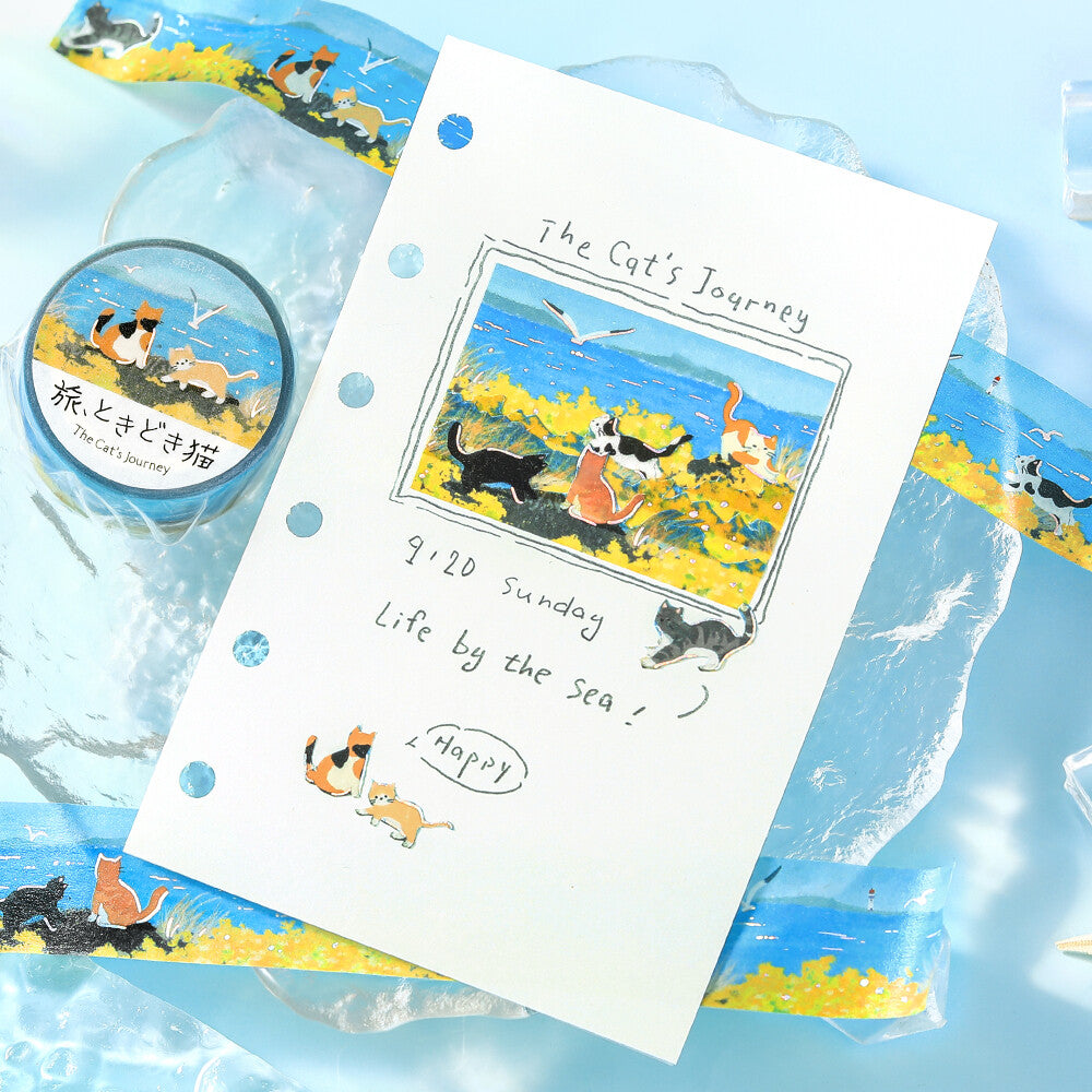 BGM 20mm Washi Masking Tape – The Cat's Journey: Word on the Sea Breeze 