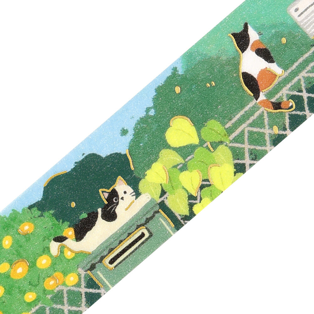 BGM 20mm Washi Masking Tape – The Cat's Journey: Sunlit Garden 