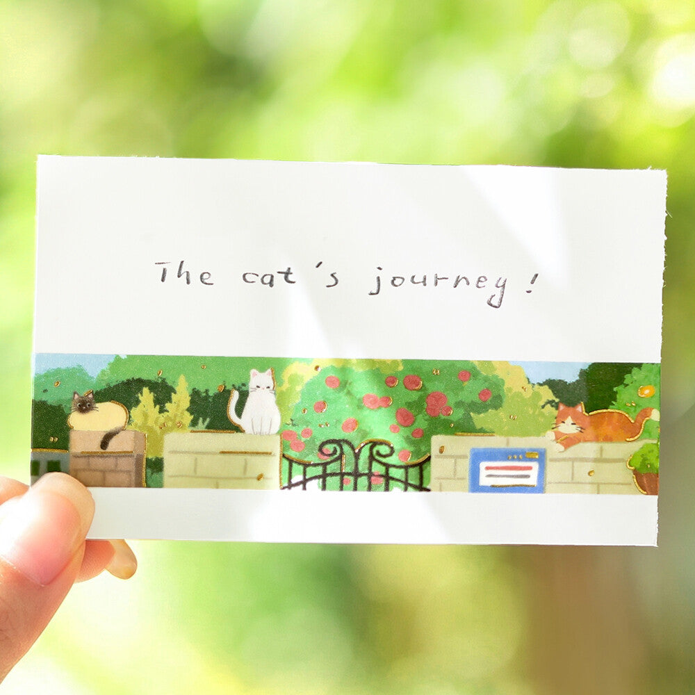 BGM 20mm Washi Masking Tape – The Cat's Journey: Sunlit Garden 