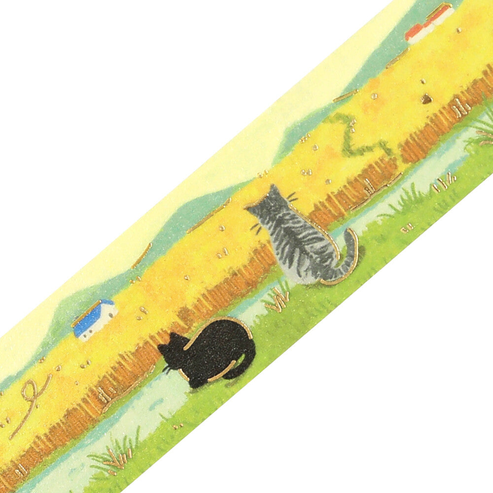 BGM 20mm Washi Masking Tape – The Cat's Journey: Across the Wheat Fields 