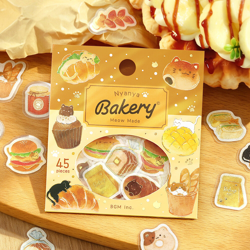 BGM Foil-Stamped Flake Stickers – Itadakimasu Nyaa: Cat Bakery 