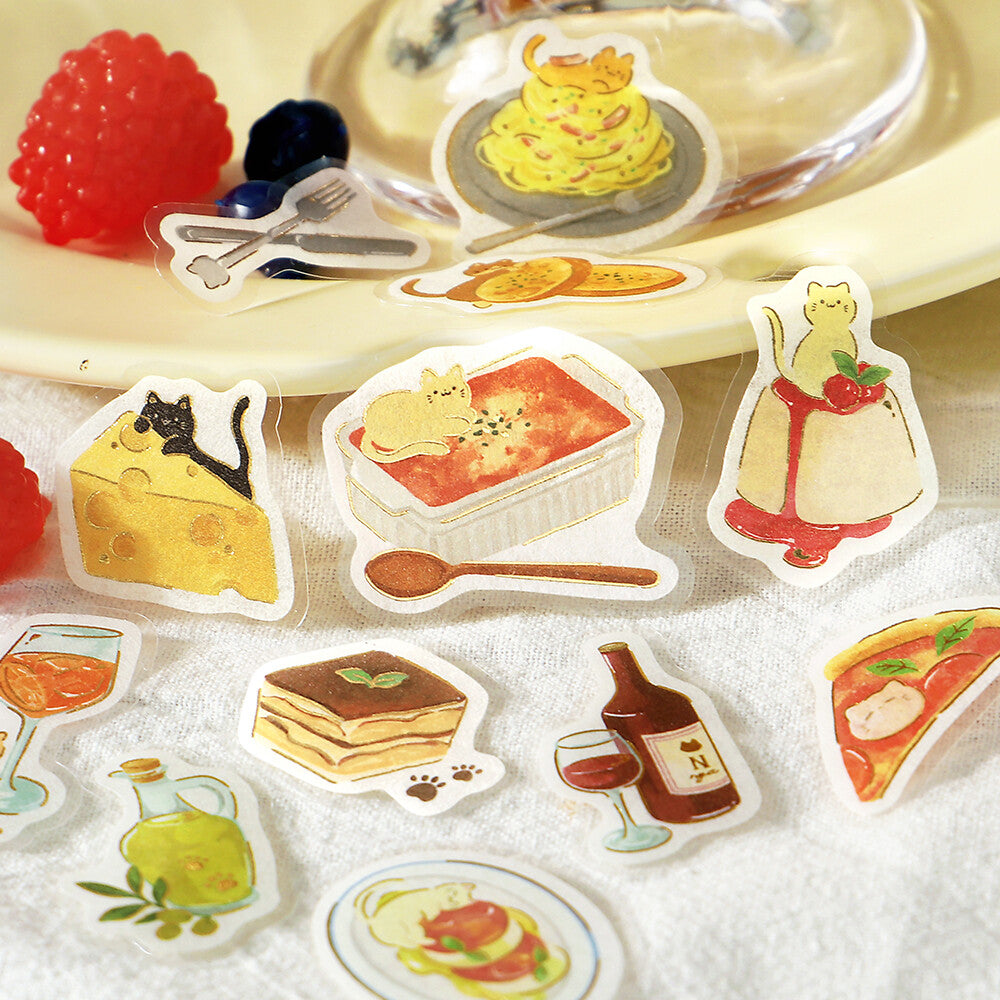 BGM Foil-Stamped Flake Stickers – Itadakimasu Nyaa: Italian Cat Kitchen 