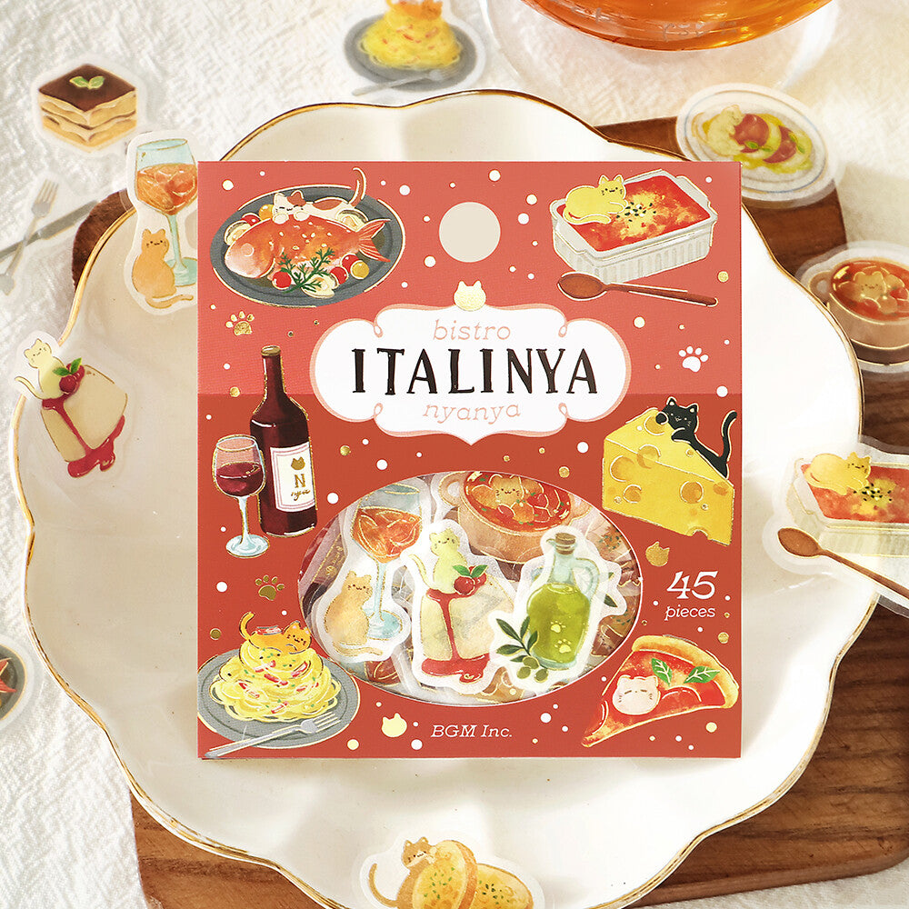 BGM Foil-Stamped Flake Stickers – Itadakimasu Nyaa: Italian Cat Kitchen 