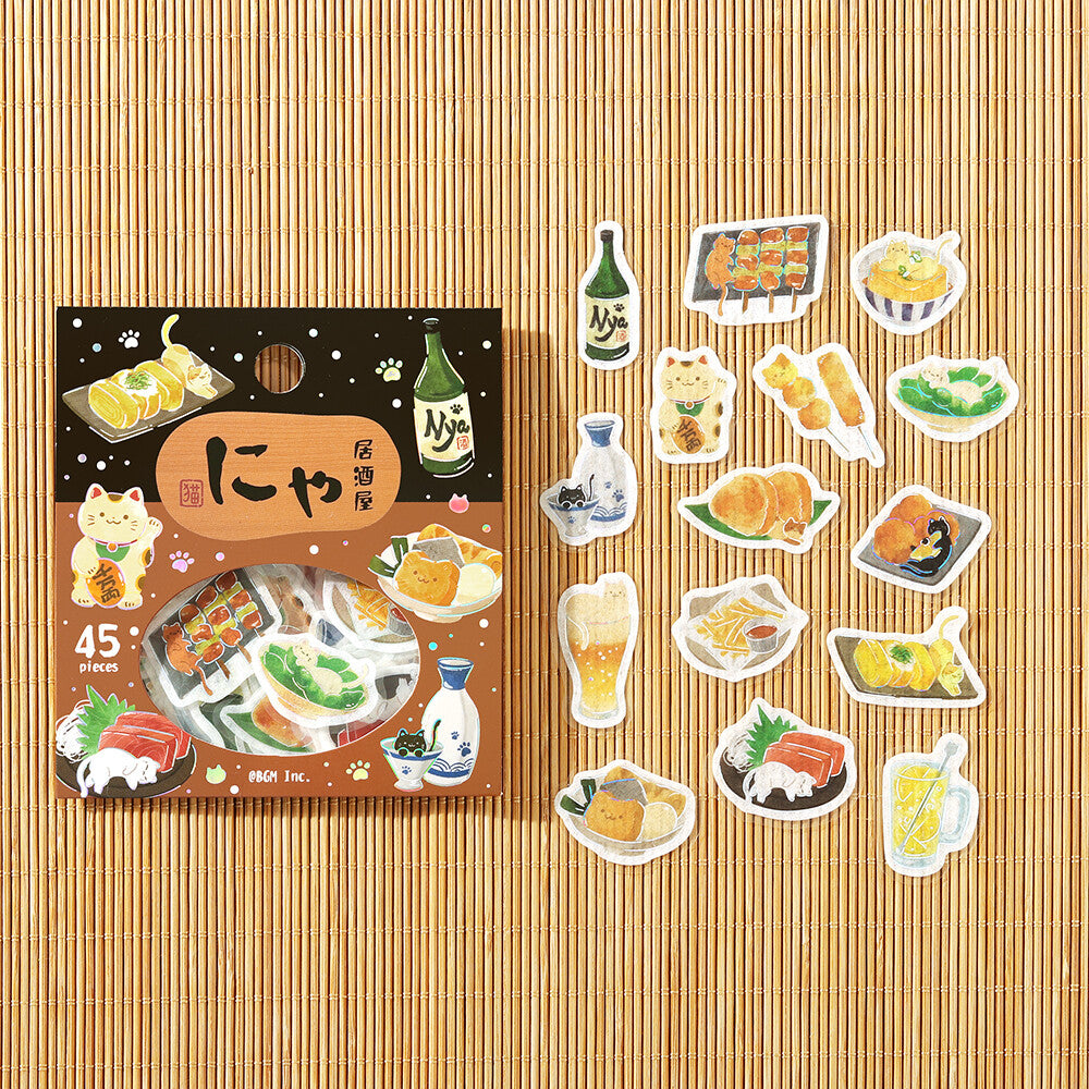 BGM Foil-Stamped Flake Stickers – Itadakimasu Nyaa: Cat Izakaya 