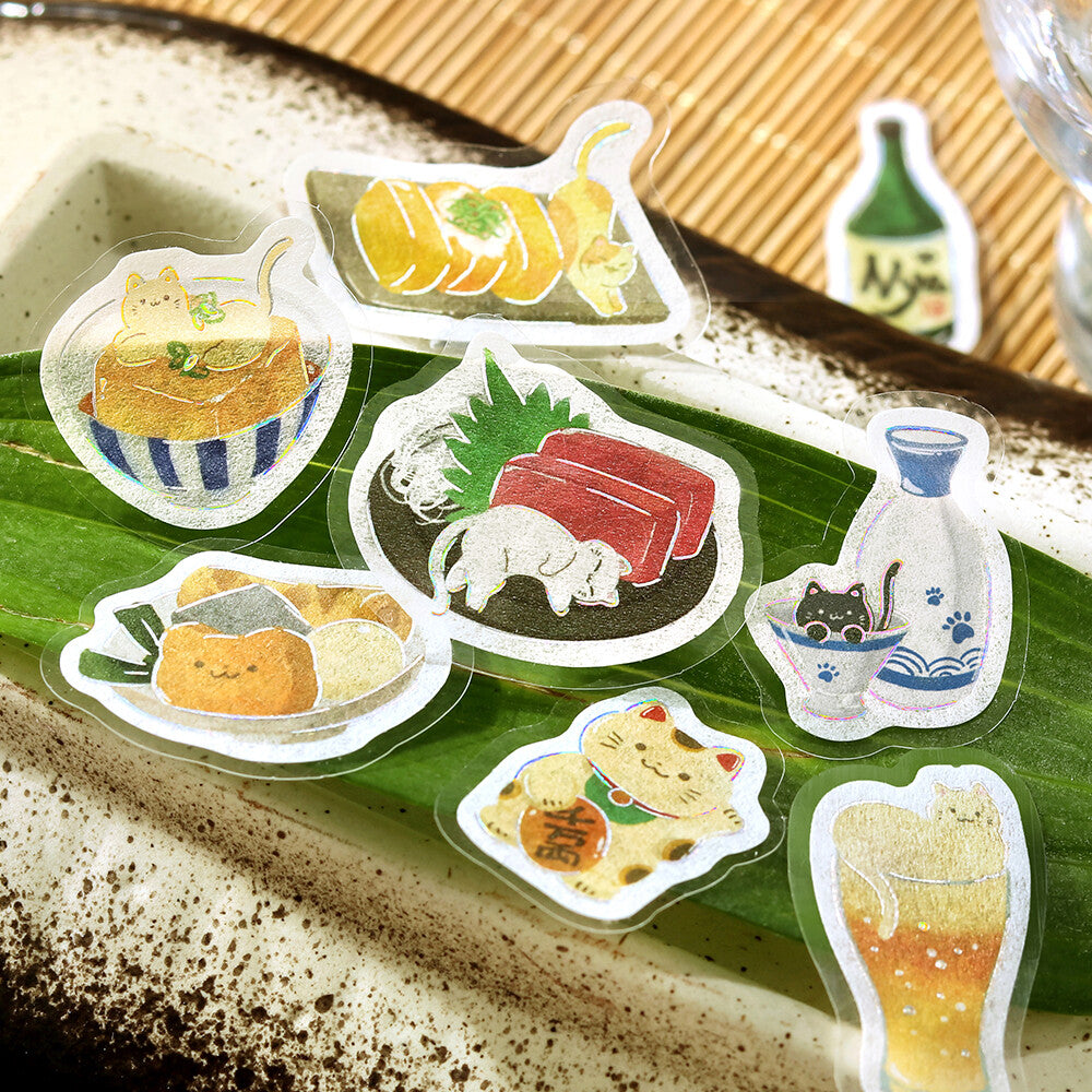 BGM Foil-Stamped Flake Stickers – Itadakimasu Nyaa: Cat Izakaya 
