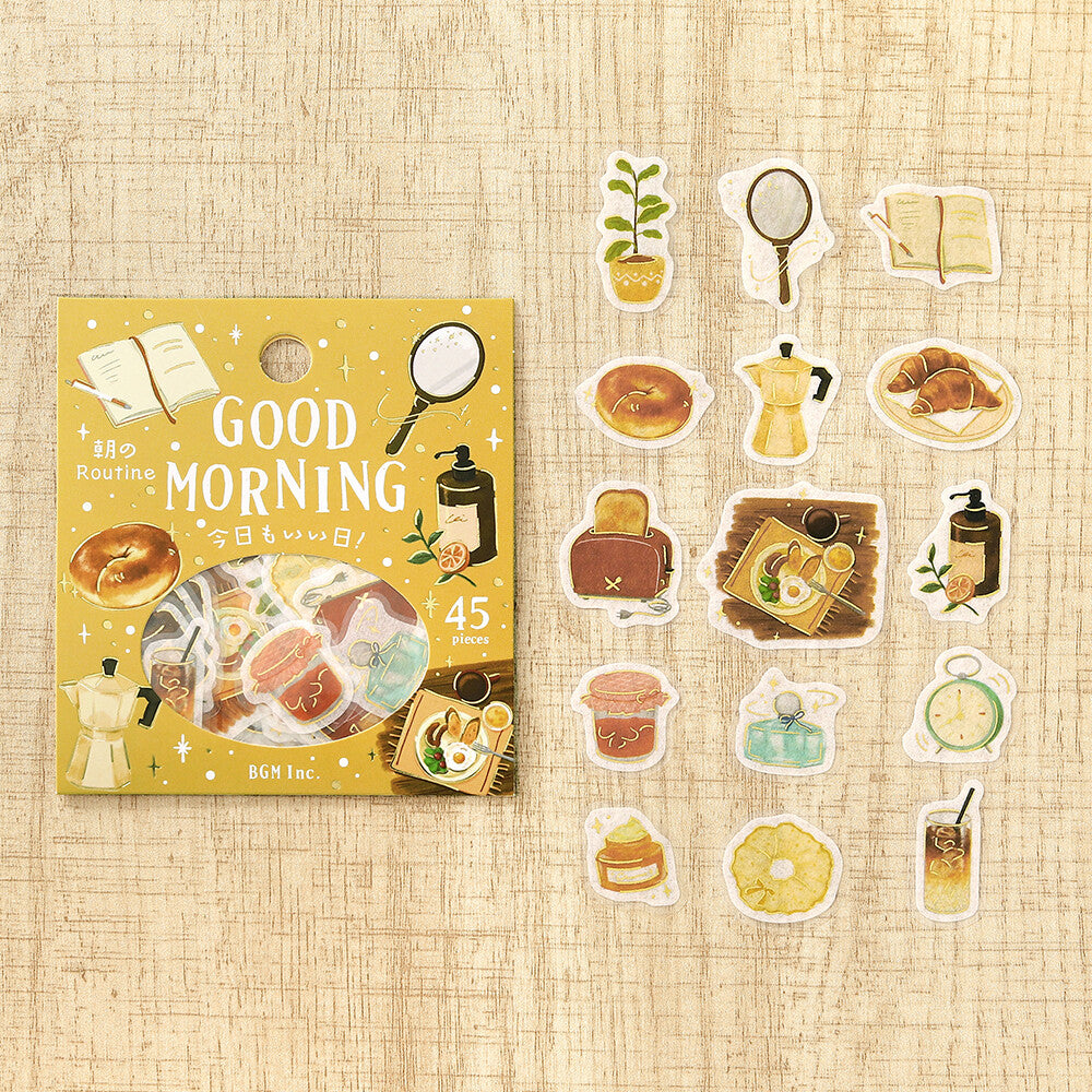 BGM Foil-Stamped Flake Stickers – Another Good Day: Good Morning
