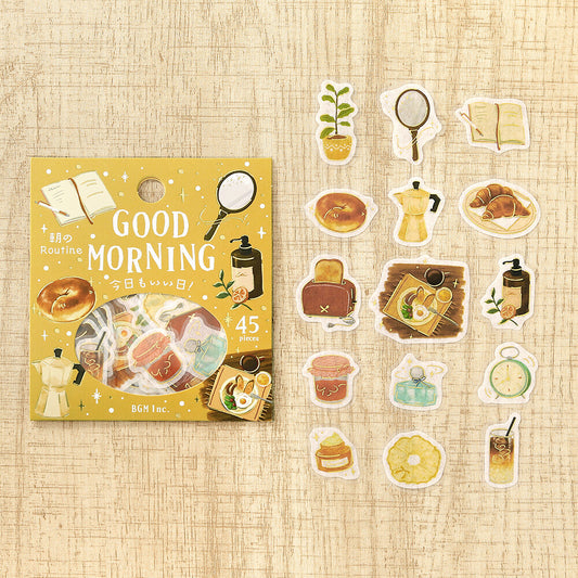 BGM Foil-Stamped Flake Stickers – Another Good Day: Good Morning