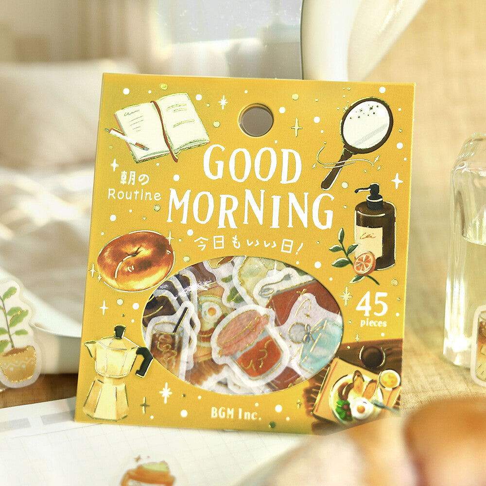 BGM Foil-Stamped Flake Stickers – Another Good Day: Good Morning