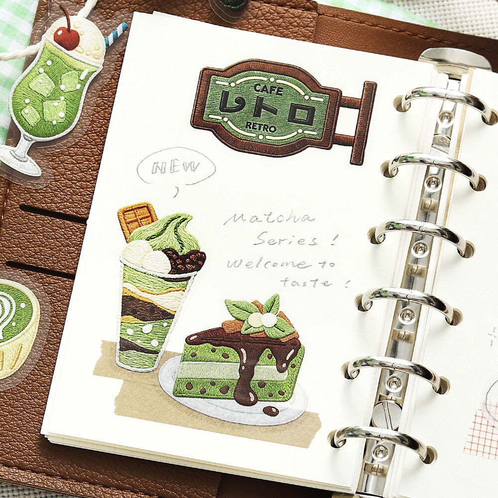 BGM Foil-Stamped Clear Stickers – Kissa À la Mode: Embroidery Book Green