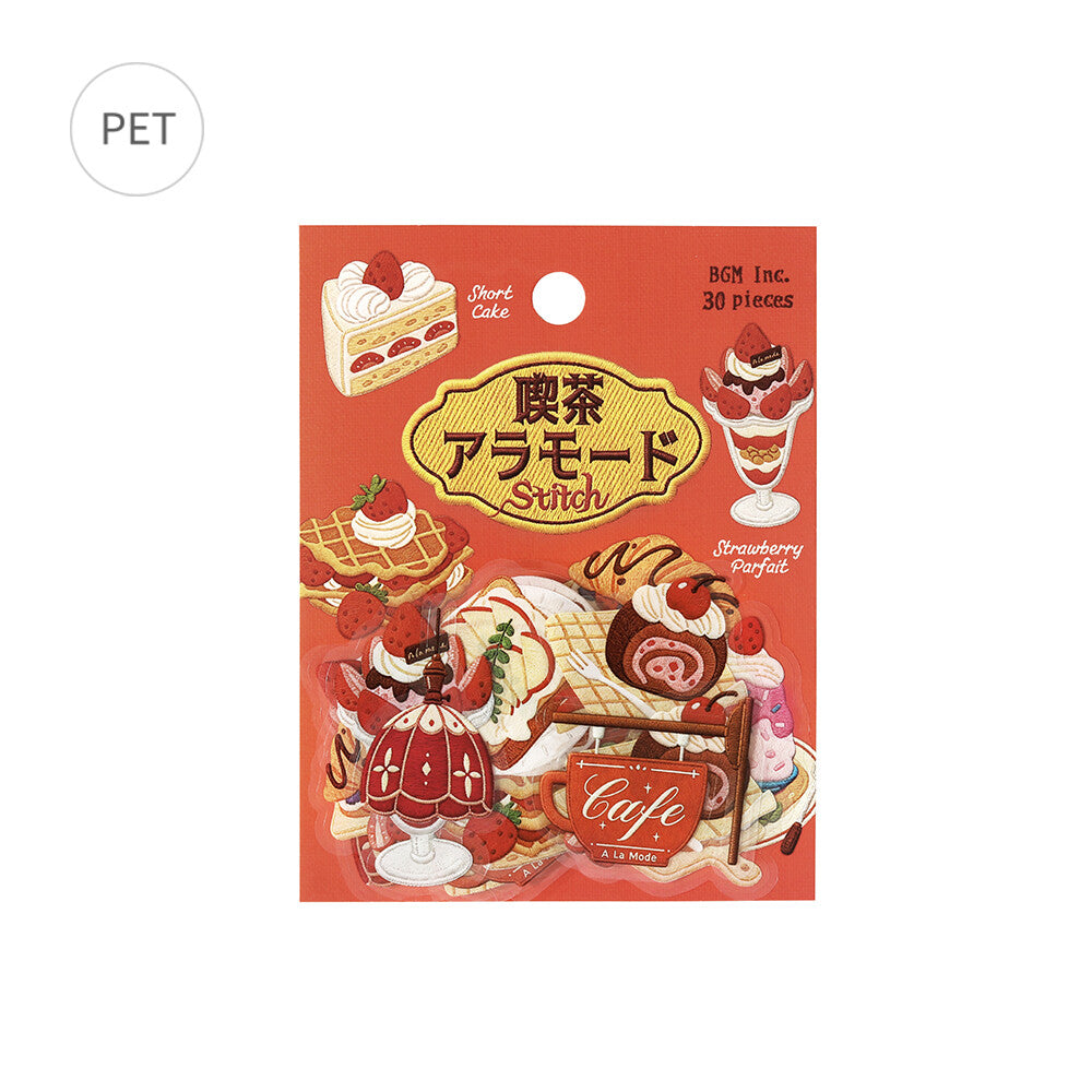 BGM Foil-Stamped Clear Stickers – Kissa À la Mode: Embroidery Book Red