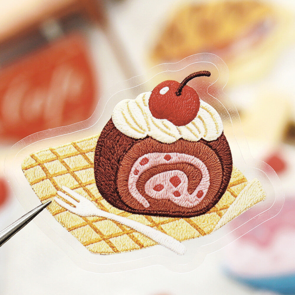 BGM Foil-Stamped Clear Stickers – Kissa À la Mode: Embroidery Book Red