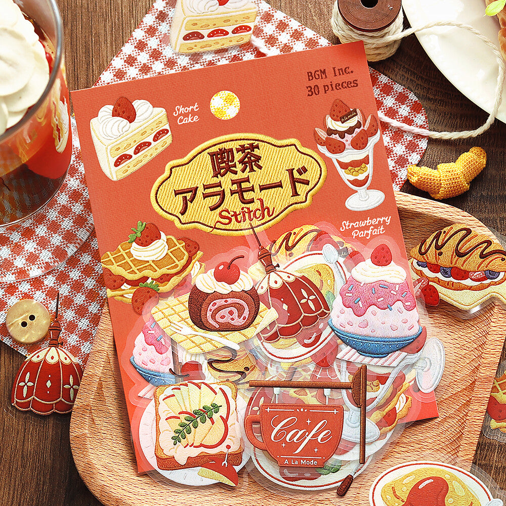 BGM Foil-Stamped Clear Stickers – Kissa À la Mode: Embroidery Book Red