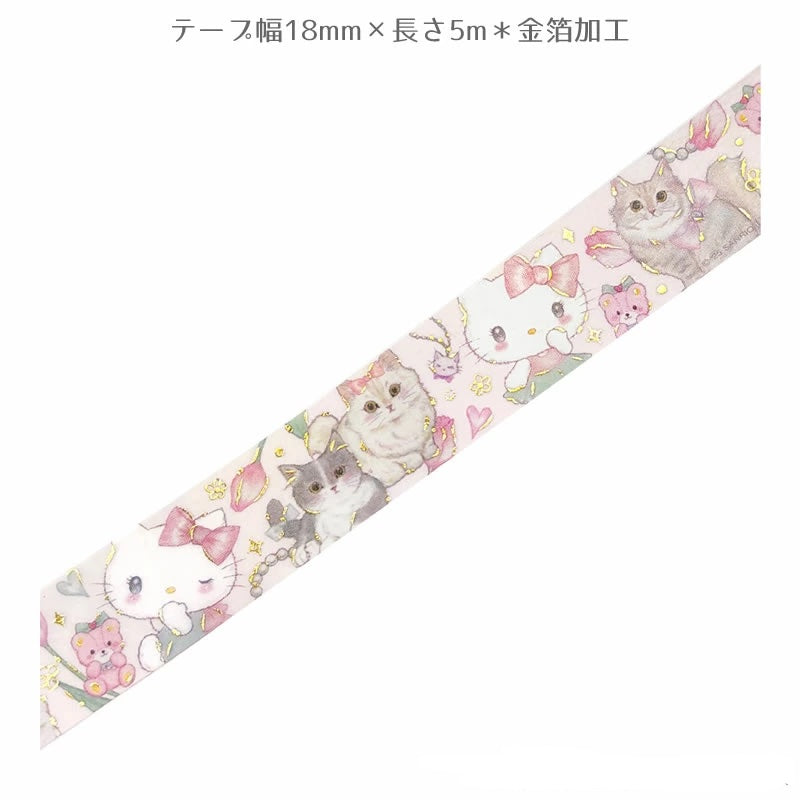 Miki Takei x Sanrio Character 18mm Washi Tape Masking Tape Hello Kitty