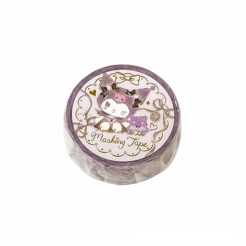 Miki Takei x Sanrio Character 18mm Washi Tape Masking Tape Kuromi