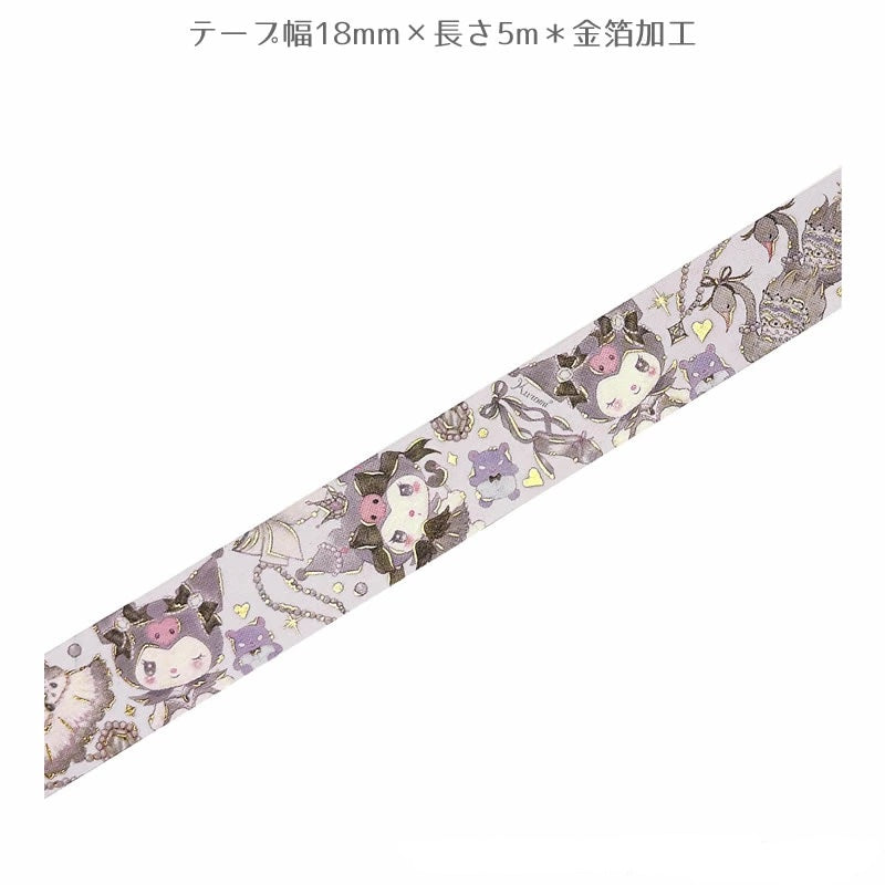 Miki Takei x Sanrio Character 18mm Washi Tape Masking Tape Kuromi